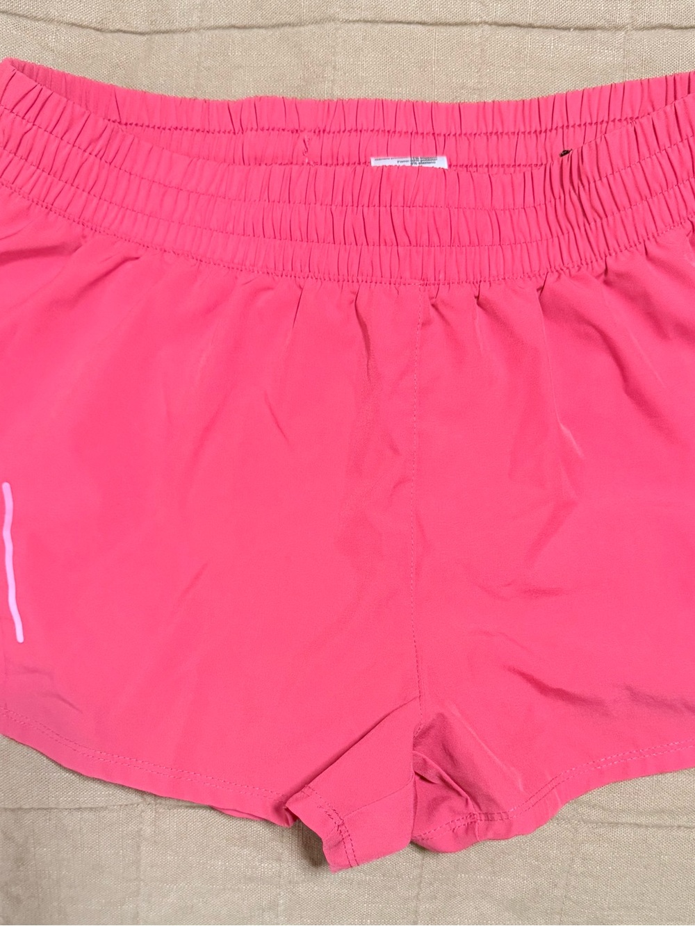 Asics Women's Bright Pink Elastic-Waist Athletic Shorts